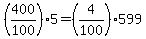 %28400%2F100%295=%284%2F100%29599