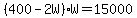 %28400-2W%29W=15000