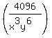 %284096%2F%28x%5E3y%5E6%29%29