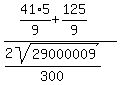 %2841%2A5%2F9%2B125%2F9%29%2F%282sqrt%2829000009%29%2F300%29