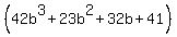 %2842b%5E3+%2B+23b%5E2+%2B32b+%2B+41%29