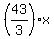 %2843%2F3%29x