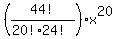 %2844%21%2F%2820%21%2A24%21%29%29%2Ax%5E20