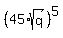 %2845%2Asqrt%28q%29%29%5E5