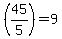 %2845%2F5%29=9