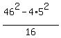 %2846%5E2-4%2A5%5E2%29%2F16