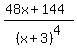 %2848x%2B144%29%2F%28x%2B3%29%5E4