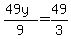 %2849+y%29%2F9++=+49%2F3