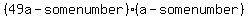 %2849a-somenumber%29%28a-somenumber%29