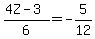 %284Z-3%29%2F6=-5%2F12
