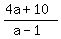 %284a%2B10%29%2F%28a-1%29