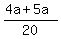 %284a%2B5a%29%2F20