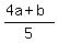 %284a%2Bb%29%2F5