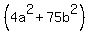 %284a%5E2%2B75b%5E2%29