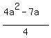 %284a%5E2-7a%29%2F4