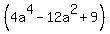 %284a%5E4-12a%5E2%2B9%29