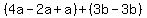 %284a-2a%2Ba%29%2B%283b-3b%29