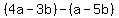 %284a-3b%29+-+%28a-5b%29