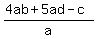 %284ab%2B5ad-c%29%2Fa