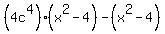 %284c%5E4%29%28x%5E2+-+4%29+-+%28x%5E2+-+4%29