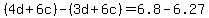 %284d%2B6c%29-%283d%2B6c%29=6.8-6.27