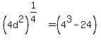 %284d%5E2%29%5E%281%2F4%29=%284%5E3-24%29