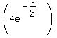 %284e%5E%28-t%2F2%29%29