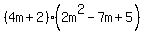 %284m%2B2%29%282m%5E2-7m%2B5%29