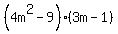 %284m%5E2-9%29%283m-1%29