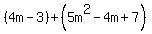 %284m-3%29%2B%285m%5E2-4m%2B7%29