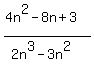 %284n%5E2-8n%2B3%29%2F%282n%5E3-3n%5E2%29