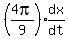 %284pi%2F9%29expr%28dx%2Fdt%29