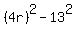 %284r%29%5E2-13%5E2
