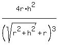 %284r%2Ah%5E2%29%2F%28sqrt%28r%5E2%2Bh%5E2%29%2Br%29%5E3