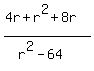 %284r%2Br%5E2%2B8r%29%2F%28r%5E2-64%29
