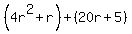 %284r%5E2%2Br%29%2B%2820r%2B5%29