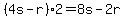 %284s-r%292=8s-2r