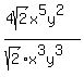 %284sqrt%282%29x%5E5y%5E2%29%2F%28sqrt%282%29x%5E3y%5E3%29