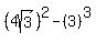 %284sqrt%283%29%29%5E2-%283%29%5E3