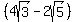 %284sqrt%283%29+-+2sqrt%285%29%29