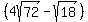 %284sqrt%2872%29-sqrt%2818%29%29