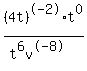 %284t%29%5E-2+%2A+t%5E0%2F%28t%5E6v%5E-+8%29