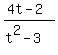 %284t-2%29%2F%28t%5E2-3%29