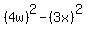 %284w%29%5E2-%283x%29%5E2
