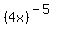 %284x%29%5E%28-5%29