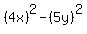 %284x%29%5E2-%285y%29%5E2