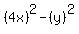 %284x%29%5E2-%28y%29%5E2