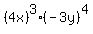 %284x%29%5E3%2A%28-3y%29%5E4