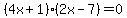 %284x%2B1%29%282x-7%29+=0