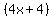 %284x%2B4%29